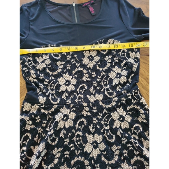 Material Girl dress black/tan lance color size M - Picture 11 of 16